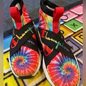 Men’s tie dye Champion sneakers 10.5